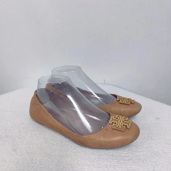 Tory Burch signature tan ballet flats 7 - Picture 13 of 16